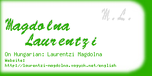magdolna laurentzi business card